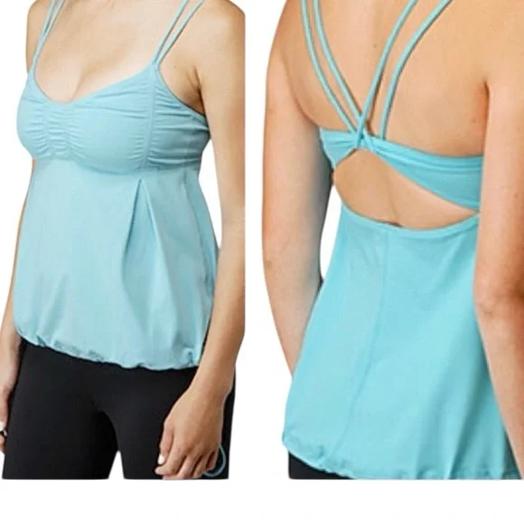 Lululemon Gather angel blue (Aquamarine) Dance Strap Tank size 8 - Picture 1 of 9